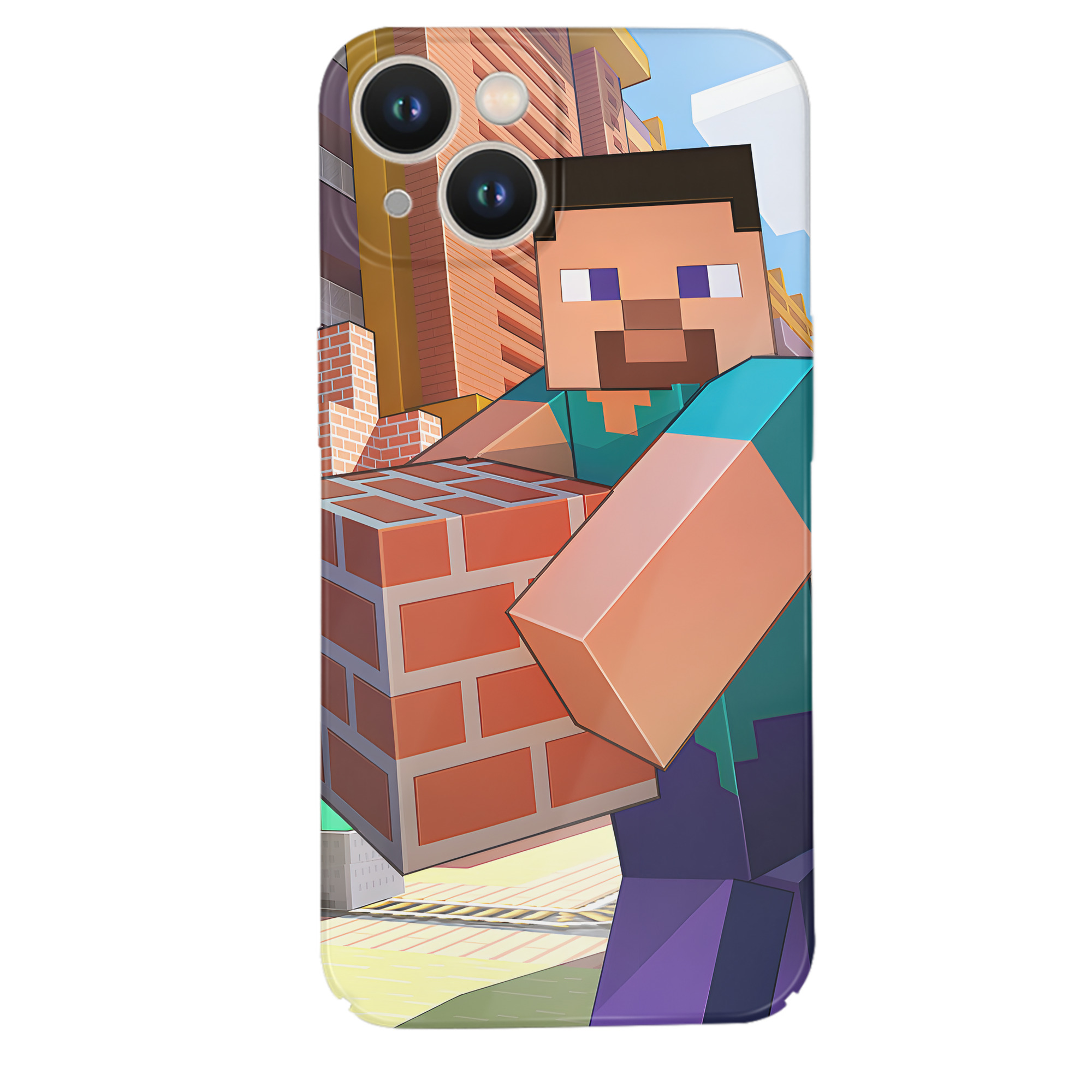 （画像用） マインクラフト ブロックの世界 Minecraft MC Block world 【iPhone 14シリーズ対応】ハードケース